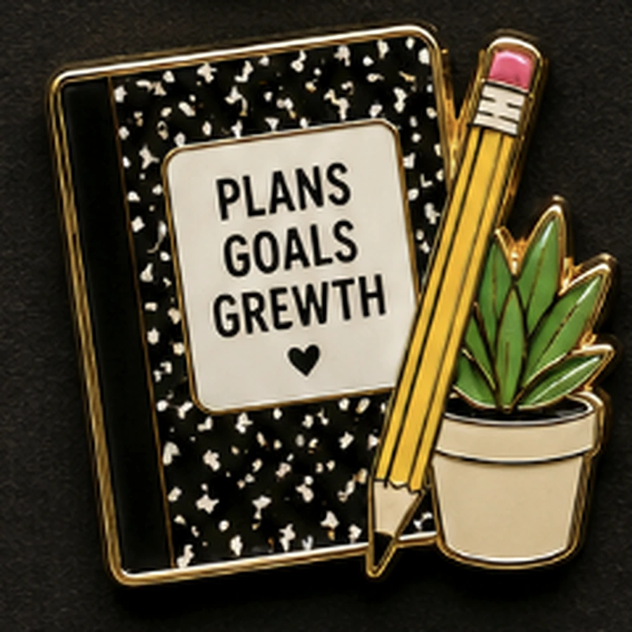 Plans Goals Growth notebook illustration